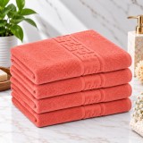 Cumpara ieftin Set 4 Prosoape Baie Lux Bumbac 100% Corai 550 GSM -50X90 Cm