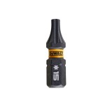 Set 5 biti pentru insurubare de impact, DeWalt Flextorq DT7380T-QZ, profil Torx, T15, 25 mm