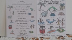 FELICITARE RECLAMA 12 ZILE CRACIUN IN SRI LANKA - NECIRCULATA, PLIC ORIGINAL