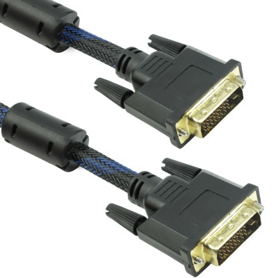 Cablu digital DVI-D, Detech, 1.5M, tata, 24+1pini, sigle link, dublu ecranat foto