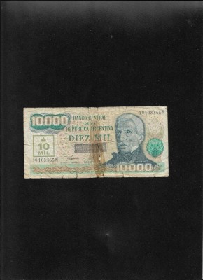Rar! Argentina 10000 10.000 australes 1989 seria10103865 uzata foto