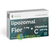Fier Lipozomal 7mg + Vitamina C 300mg 30cps