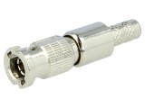 Mufă Micro BNC Tată Drept 75&Omega; Crimp PTFE Aurit