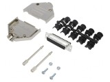 Conector D-Sub 25 pini mamă cu terminal șurub pe cablu