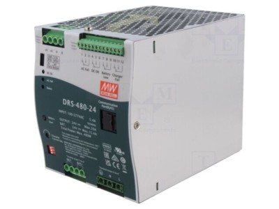 Alimentator MEAN WELL cu buffer pentru şină DIN 480W 24VDC 20A OUT: 1 foto