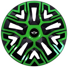 Set 4 Capace Roti 15 inchi (R15), Best Verde-Negru, Compatibile Cu Mini