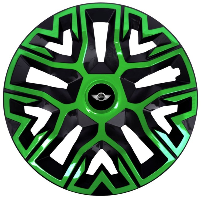 Set 4 Capace Roti 15 inchi, Best Verde-Negru, Compatibile Cu Mini