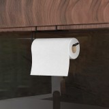 Cumpara ieftin Suport din metal pentru hartie si prosop, prindere prin agatare, negru mat, 245 mm