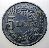 7.345 ROMANIA WWII 5 LEI 1942, Zinc