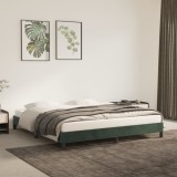 VidaXL Cadru de pat fără saltea, verde &icirc;nchis, 160x200 cm, catifea