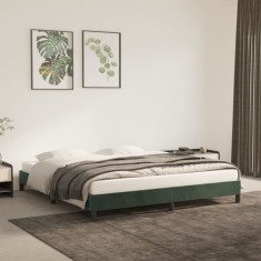 vidaXL Cadru de pat fără saltea, verde &icirc;nchis, 160x200 cm, catifea 346985