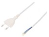 Cablu Alb PVC 3m 2x0,5mm2 CEE 7/16 (C) 2,5A