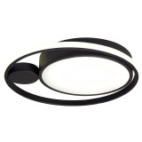 Plafonieră Yumo 36W 198lm 4000K 420x70mm, negru, Erste