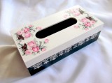 Cutie pt servetele de hartie cu trandafiri roz 39939
