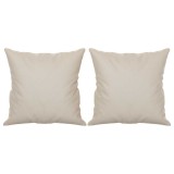 Cumpara ieftin Perne decorative, 2 buc., crem, 40x40 cm, microfibra