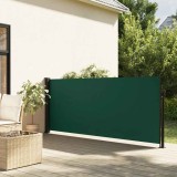 vidaXL Copertina laterală retractabilă, verde &icirc;nchis, 100x500 cm