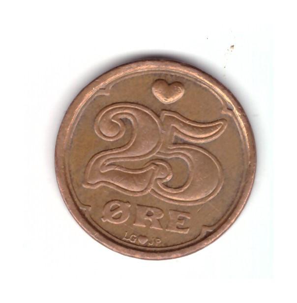 Moneda Danemarca 25 ore 1990, stare foarte buna, curata