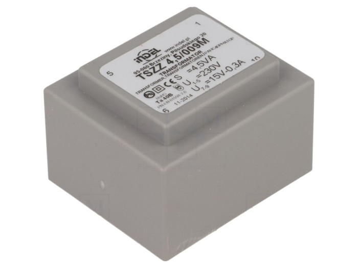Transformator &icirc;ncapsulat 4,5VA 230V 15V