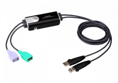 SWITCH KVM ATEN, 2-Port USB Boundless Cable KM Switch &amp;quot;CS62KM-AT&amp;quot; foto