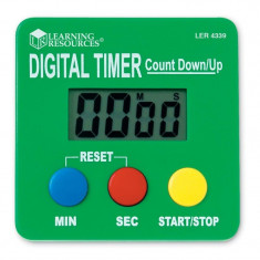 Cronometru digital pentru copii Learning Resources, 7 cm, 3 - 12 ani