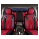 Set Huse Scaune Auto pentru Volkswagen Fox - Panda Paris, Rosu Negru, 11 piese