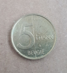 Belgia - 5 Francs 1998 (L4) foto