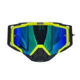 Ochelari unisex ski, snowboard, ciclism, rama verde, lentila multicolora, O11GMN