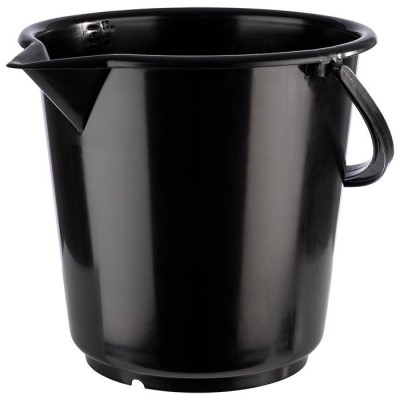 Galeata din polietilena neagra, capacitate 10 litri foto
