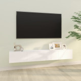 Dulapuri TV de perete 2 buc. alb 100x30x30 cm lemn compozit, vidaXL