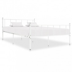 Cadru de pat, alb, 180 x 200 cm, metal foto