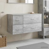 Cumpara ieftin Set dulap baie 2 buc. Gri Beton 92,5 x 44,5 x 50 cm
