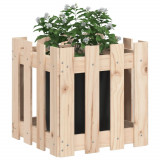 Jardiniera gradina design gard, 40x40x40 cm, lemn masiv de pin GartenMobel Dekor, vidaXL