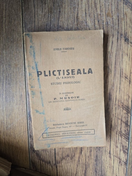Plictiseala (L&#039;ennui) - Emile Tardieu