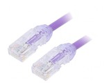 Patch Cord U/UTP Cat6a LSZH Violet 0.5m 28AWG