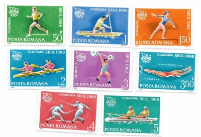 Romania (583) - J.O. de Vara, Seul, 1988 - serie neobliterata foto