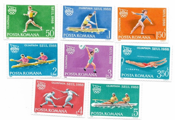Romania (583) - J.O. de Vara, Seul, 1988 - serie neobliterata