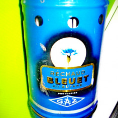 9779-Lampa vintage campanie Rechaud Bleuet gaz st. foarte buna.