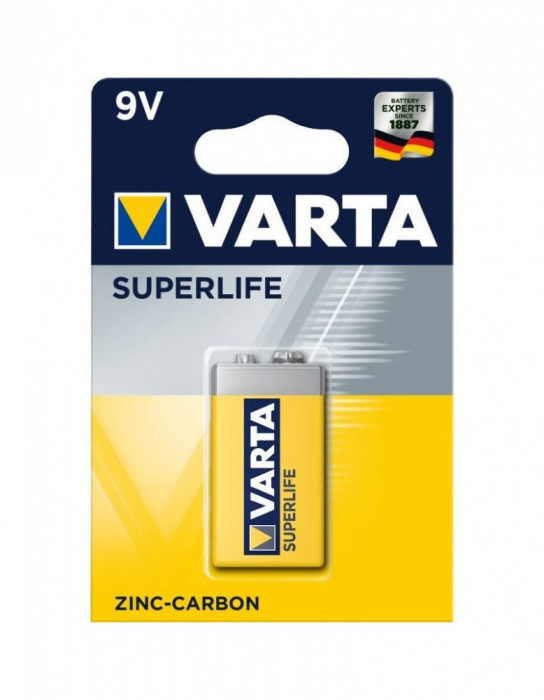 Baterie Varta SuperLife 9V 6F22 6LR61 zinc carbon set 1 buc.