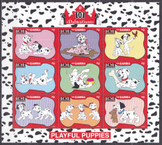 DB Disney Gambia 101 Dalmatieni MS I MNH foto