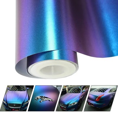 Folie auto Cameleon Albastru/Violet pentru colantare integrala, Termoplastica, cu tehnologie &amp;bdquo;BUBBLE FREE&amp;rdquo;, finisaj Lucios, dimensiune 3,0m x 1,52m foto
