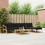 vidaXL Set de canapele de exterior 6 pcs Alb și negru 79 x 79 x 37 cm 3388622
