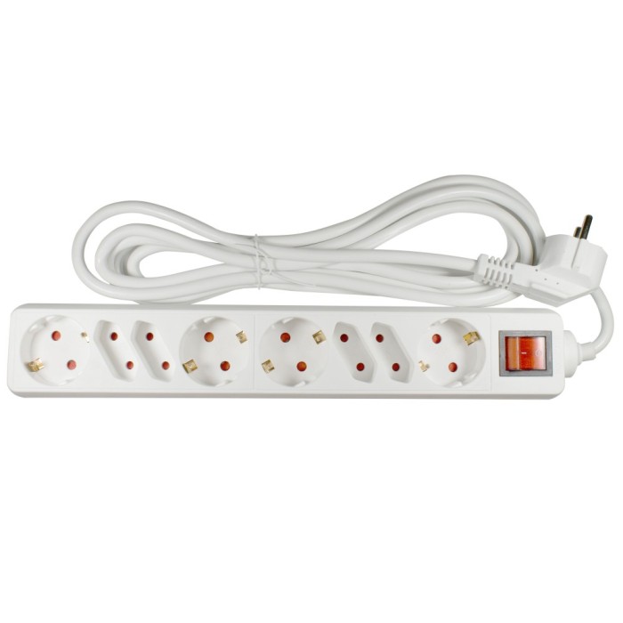 Prelungitor Lohuis 8 prize, 1.5 m, 3500W, 3 x 1.5 mmp, contact de protectie, intrerupator