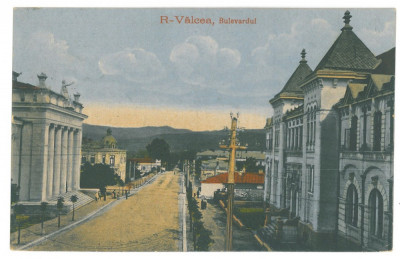 5018 - RAMNICU-VALCEA, Tribunalul, Romania - old postcard - used - 1917 foto