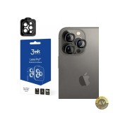 Folie de protectie Camera spate 3MK pentru Apple iPhone 15 Pro Max Sticla Securizata Neagra