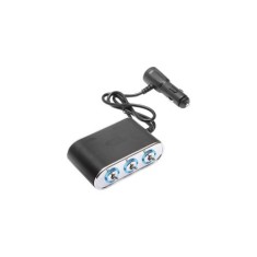 Prelungitor bricheta auto tripla 12/24V cu intrerupator individual si 1 port USB Cod:BK90939 Automotive TrustedCars