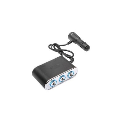 Prelungitor bricheta auto tripla 12/24V cu intrerupator individual si 1 port USB Cod:BK90939 Automotive TrustedCars foto