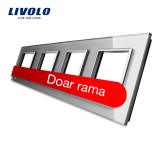 Cumpara ieftin Rama priza cvadrupla Livolo din sticla