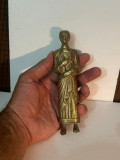 STATUETA BRONZ Masiv - Personaj Religios - 17cm - Vintage !, Religie, Europa