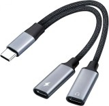 Splitter USB type C la 2 x USB type C incarcare + audio T-M DAC, ku31zvuk06