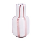 Cumpara ieftin Vaza flori sticla alba rosie 13 x 24 cm